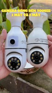 Camera YOOSEE HK212 8Mpx/12Mpx 1 Mắt/2 Mắt Xoay 360 Độ Hình Dạng Bóng Đèn- Đàm Thoại 2 Chiều