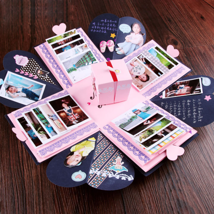 Birthday Surprise Explosion Box DIY Handmade Creative Photo Album