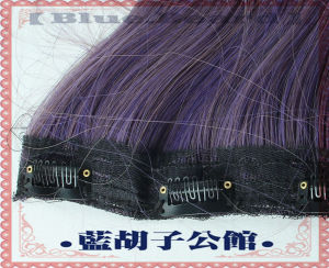 Bluebeard Cosplay Wig mid Split Mixed Color Fluffy Grey Purple Hair for Character Anime Gaming Conventions And Parties