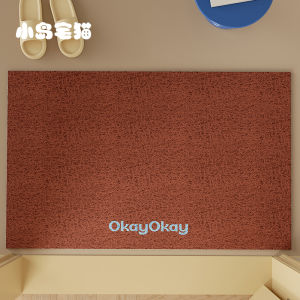 Pure Color Velvet Door Mat Customizable PVC Anti-Slip Dustproof Entrance Rug Home Use Floor Mat Easy to Clean Square Shape