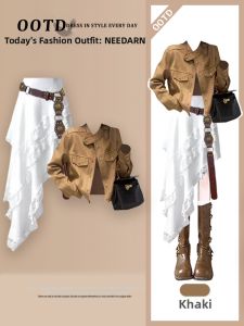 NEEDARNA | Autumn Travel Wear Ethnic Style White Dress