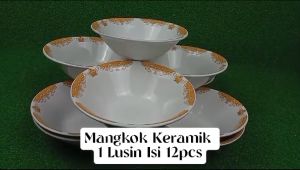 Mangkok Keramik Lusinan 12 Termurah Aesthetic Besar 7inch