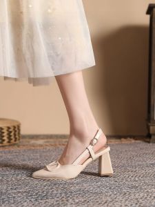 กว้าง ผู้หญิง รองเท้าแตะ รองเท้าส้นสูง ส้นเหลี่ยม ฤดูร้อน รองเท้า กระดูกเท้าใหญ่ พลัสไซส์ รองเท้าใส่สบาย ทันสมัย เรียบหรู