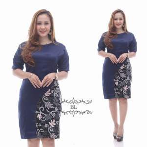 Dress wanita batik bahan katun premium dress wanita murah