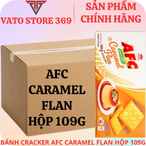 Bánh cracker AFC vị flan caramel hộp 109g