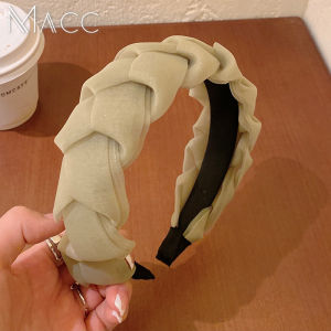 Summer Princess Style White Hairband with Twisted Mahogany Topper for Women Fashionable Japanese and South Korean Design Hair Accessory