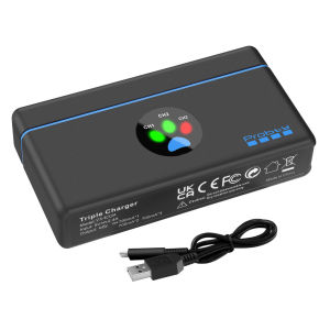 Probty Battery Charger for DJI OSMO Action 6/5/4/3 USB-C with SD slots for Action 6/5 Pro/4/3 & OSMO 360 BCX204