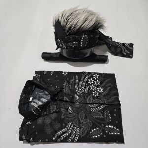 Kemeja Batik+ udeng rambut keren set kemeja batik+blangkon ikeut rambut palsu pria casual maupun formal Panjang