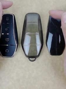 Hallmo | Premium Clear TPU Key Fob Cover for DENZA D9 N8 N7 Models Shockproof & Anti-Scratch Protective Case Transparent Black White