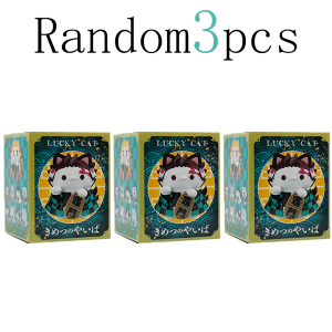 Bandai | 1-8PCS Anime Figure Demon Slayer Figures Doll Lucky Cat Series Blind Box Mini Figurine Warrior Action Figure Model Toy Gifts