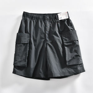 Japanese Style Workwear Shorts Summer Mens Quick Dry Breathable Loose Straight Casual Five-Quarter Length Trendy Shorts