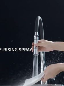 Vòi rửa chén nóng lạnh gắn chậu cần mềm Silicon HODABOSSVòi rửa bát gắn chậu đồng thau mạ NIKEN đầu vòi 2 chết độ xả