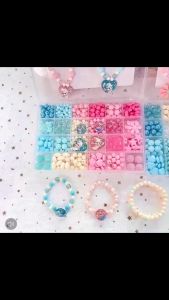 24 Grid DIY Beads Set Beads Handmade Material Set Toys Beads Set Bracelet Set Bead Pendant Bracelet Jewelry Making Gifts Toys