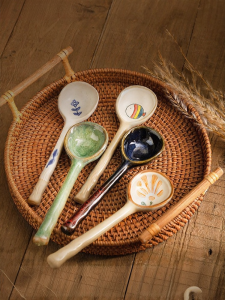 MODERN SWEETHOME | Long Handle High-Quality Aesthetic Ceramic Soup Spoon
