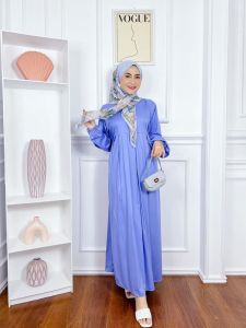 DRESS TWILL REMPEL//BAHAN RAYON TWILL UNIQLO//LD 120 CM
