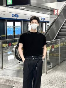 ZHUOCAN | High-end Cleanfit Short Sleeve Men Cotton T-shirt