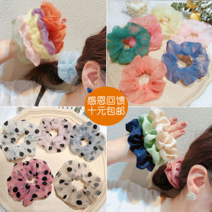 Simple French Vintage Otago Loop Hair Ties Euro Organza Silk Satin  Style Hair Bands Headwear Fashionable Hair Accessories