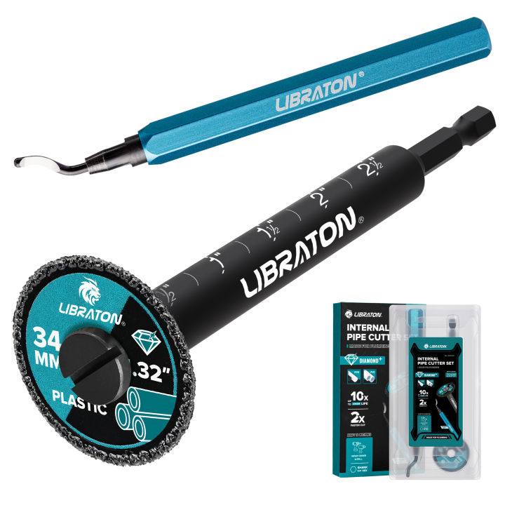 Pipe Driver Tool Libraton Inside Pipe Cutter with Deburring Tool Internal PVC Pipe ...