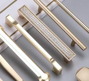 Zinc Alloy Pearl Gold Cabinet Knobs Kitchen Door Handles Drawer Cupboard Door Handle Cabinet Handles for Furniture Hardware