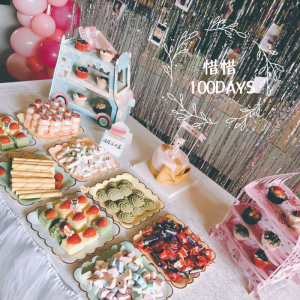 Disposable Dinner Plates Birthday Party Scene Decoration Snack Display Paper Cup Dessert Table Stand Tablecloth