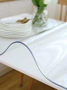 ✅3/5MM Thicken Clear Waterproof pvc Table Cover Tablecloth PVC Table Cloth Clear Desk Pad  Clear Desk Mat Waterproof insulated easy to clean Plastic Table Protector Desk Protector