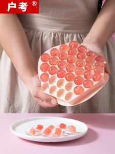 Silicone Ice Cube Trays round Home Ice Maker Kitchen Tools Ice Mold Press Type Ice Tray for Storage Ice Making Household Appliance