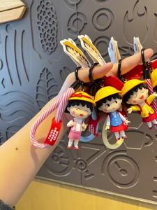 Bandai | New Chibi Maruko-Chan Cute Cartoon Series Toys Keychain Bag Chain Hanging Cute Car Keychain A Birthday Gift For Girls