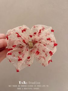 กิ๊บติดผมลายจุดดอกไม้ผีเสื้อสําหรับเด็ก ยืดได้ Bands Forest System เด็กทารก เครื่องประดับผมที่คาดผมแบบมวยหาง