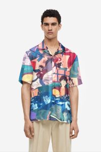 KEMEJA DISTRO FULLPRINT PRIA LENGAN PENDEK/SPOON/CARTOON