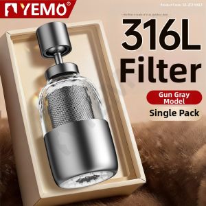 YEMO | Kitchen Faucet Extender Filter 316 Stainless Steel Pressure Intensification Splash Prevention
