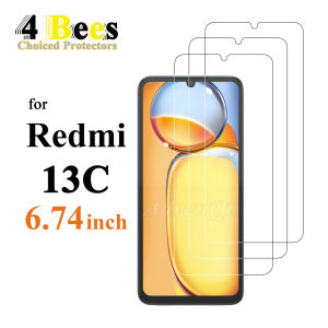 1-4 Pcs Tempered Glass For Redmi 13C Screen Protector Protective Mica Cryatal Anti Scratch Case Friendly