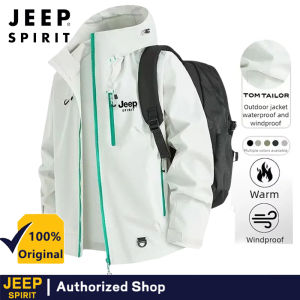 JEEP SPIRIT Autumn New Mens Mountaineering Jacket Windproof and Waterproof Fabric Fashion Hip Hop Design Casual Outdoor Jacket for Men