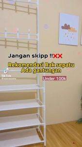 (BISA COD) PROMO RAK BAJU GANTUNG DAN RAK SEPATU 5 SUSUN / LEMARI PENYIMPANAN MULTIFUNGSI / STAND HANGER PORTABLE / LEMARI SEPATU / LEMARI BAJU / STAND HANGER