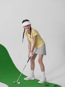 JOLLY BEAN | Asymmetric Collar Golf Sport Polo Shirt For Girls