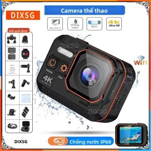 Camera Hành Động Wifi 4K HD 60FPS 170 Độ °   Camera Hành Trình Thể Thao Ngoài Trời Chống Nước Góc Rộng Cho Xe Đạp Xe Máy Mũ Bảo Hiểm Với Màn Hình LED