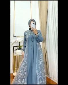 Gamis Brokat Elegan Nadhira Dress Panjang Muslimah