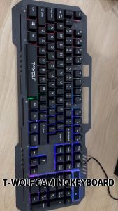 T-WOLF T16 Backlit Wired 104-Key Gaming Keyboard Ambient Light Gaming Keyboard #1600 #Computer #Keyboard #GamingKeyboard