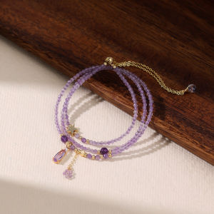 Natural Crystal Bracelet Wealth Attraction Handheld Ice Drifting South Red Agate Womens Fashion Jewelry Lucky Charm Bracelet