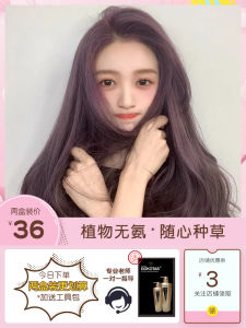 Black Purple Grape Purple Hair Dye Purplish Gray Fog Feeling at Home Hair Color Cream Female Pure Plant Genuine Goods Creme Cassis G. B