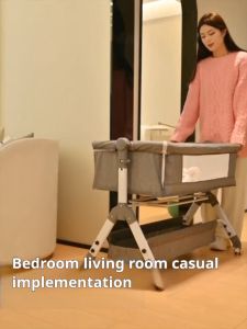 Baby Cot Portable Baby Bed Newborn Stitching Big Bed Baby Crib with Mosquito net Folding baby bed Cradle 3in1 Katil Baby newborn Bed Height Adjustable