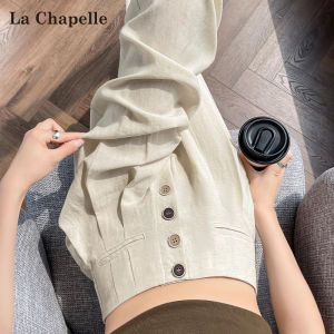 La Chapelle | Quần Dài Chân Rộng Pha Linen Ôm Body
