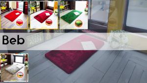 (ANTI SLIP) Sajadah bulu rasfur polos ukuran 115 cm x 65 cm x 2.5 cm isi busa..