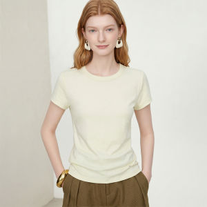 Solid Color Short Sleeve Slim Fit T-Shirt