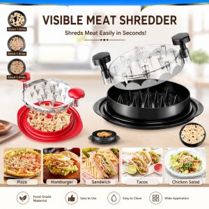 Aitemay nhanh thịt Shredder cho gà thịt lợn thịt bò-dễ dàng kéo thịt với nắp tay cầm thoải mái máy rửa chén an toàn