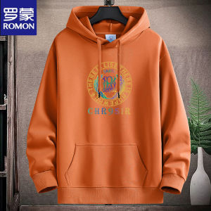 Lormen Pure Cotton Hoodie Mens Sporty Casual Autumn Winter Thickened Loose Fit Youth Student Style Fashion Urban Comfortable Sweatshirt