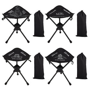 【HOSPORT】Portable Folding Tripod Stool 360 Rotating Camping Stool Swivel Stool for Outdoor Camping Hiking Fishing Travel