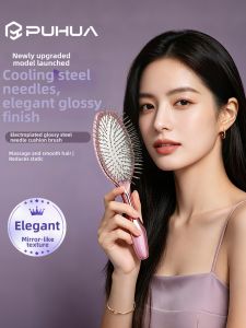 PUHUA | Durable Head Massaging Cushion Brush Steel Pins and Cushioned Pad