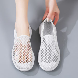 Ultra-Light Breathable Womens Summer Sports Sandals Slip-On Mesh Shoes Anti-Odor Comfortable Large Sizes 41-43 Hollow out Design