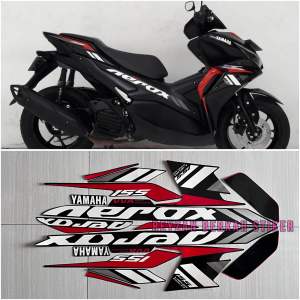 STIKER STRIPING MOTOR AEROX 155 VVA 2021 HITAM