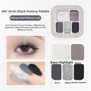 Five-Color Eyeshadow Palette Blue Black Pearl